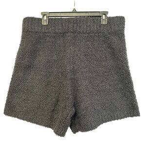 Skims Shorts Black Size 2X/3X Cozy Sherpa‎ Fleece Soft Loungewear NWT
